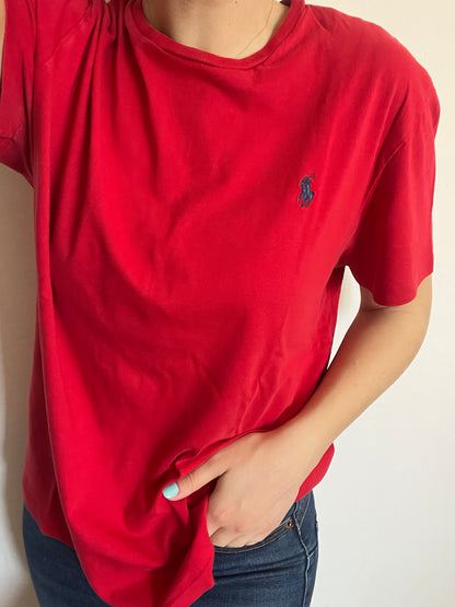 T-Shirt Ralph Lauren rossa taglia XL