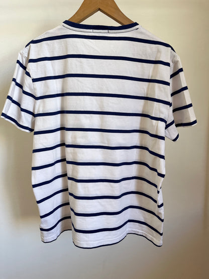 T-Shirt Ralph Lauren bianca e blu taglia L