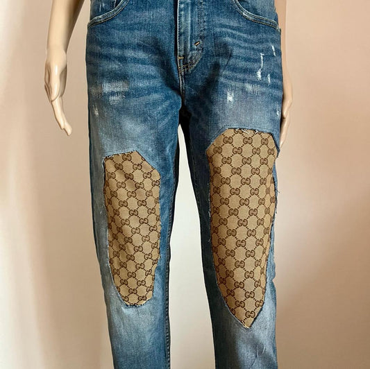 Jeans Levi’s 512 x Gucci taglia 45 custom